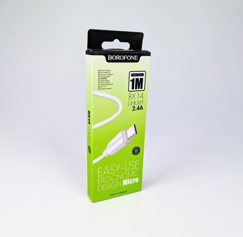 Шнур microUSB BRFN BX14 1m 2.4A