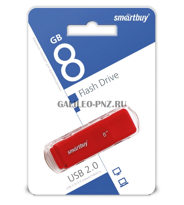 Smartbuy USB флеш-накопитель 8GB Dock Series Red