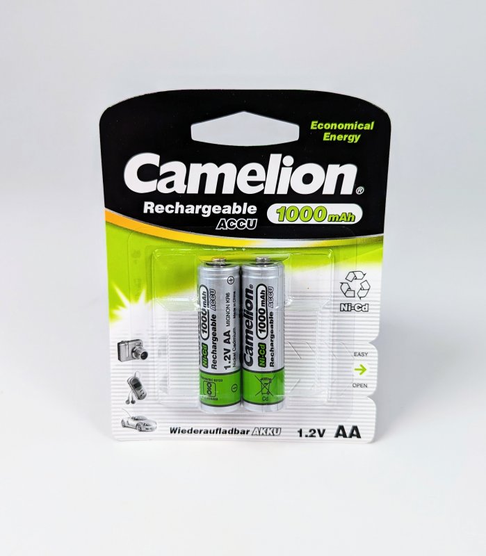Аккумуляторная батарейка Camelion AA 1000mAh
