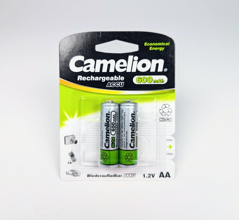 Аккумуляторная батарейка Camelion AA 600mAh