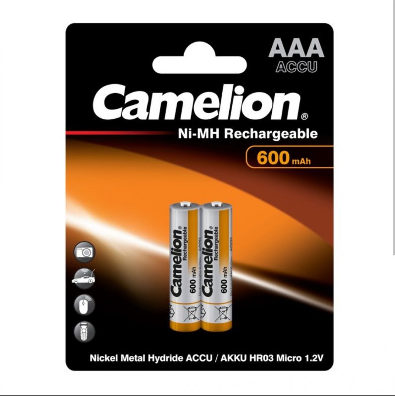 Аккумуляторная батарейка Camelion AAA 600mAh