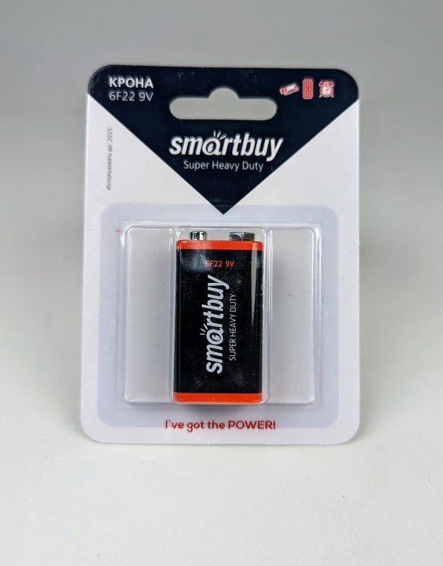 Батарейка Smartbuy 9V солевая (блистер)