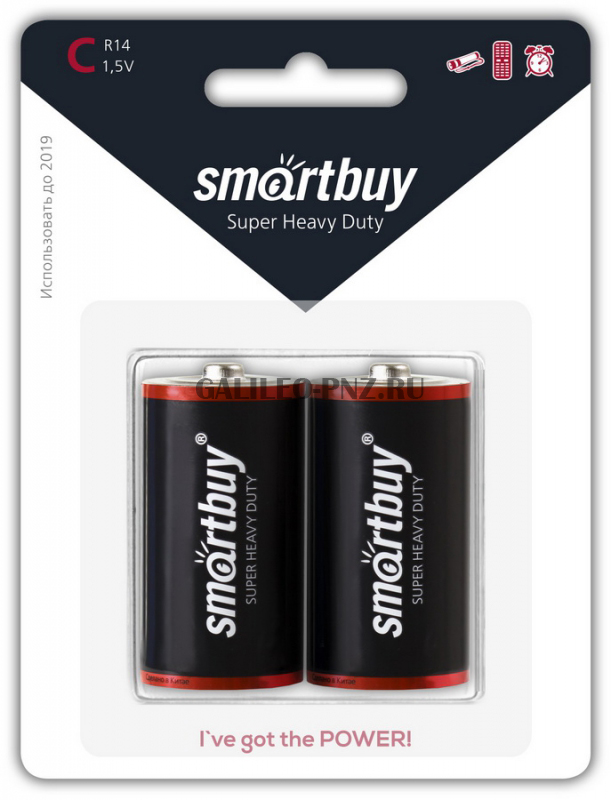Батарейка Smartbuy R14 в блистере