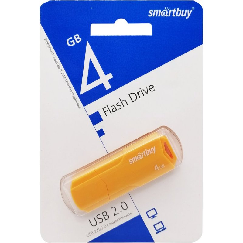 Smartbuy USB флеш-накопитель 4GB Flash Drive CLUE Yellow