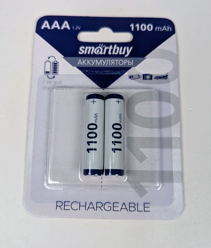 Аккумуляторная батарейка Smartbuy AAA 1100mAh