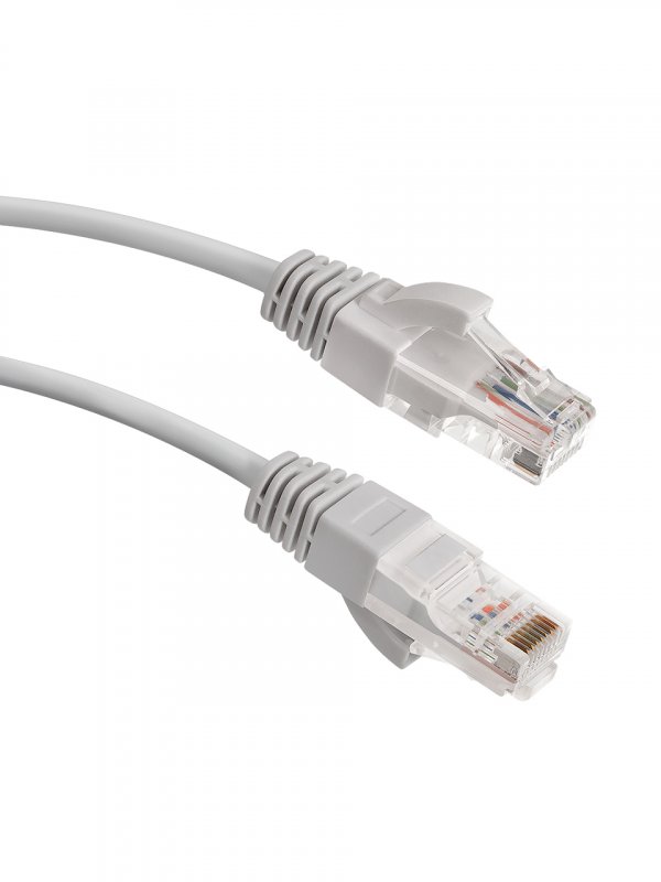 Шнур Патч-корд UTP 5e кат.литой RJ45-RJ45 1м белый