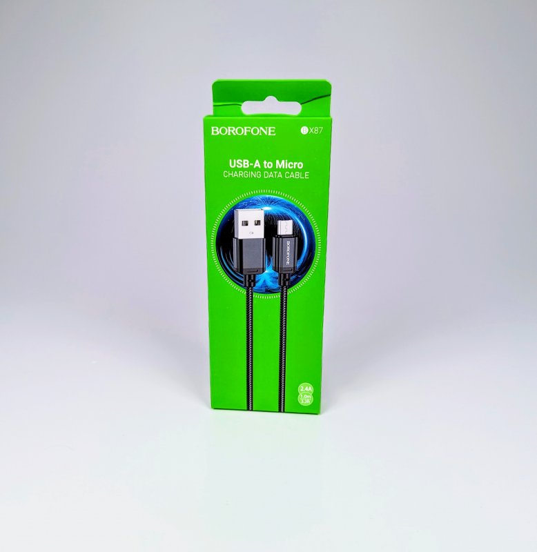 Шнур microUSB BRFN BX87 1m 2.4A