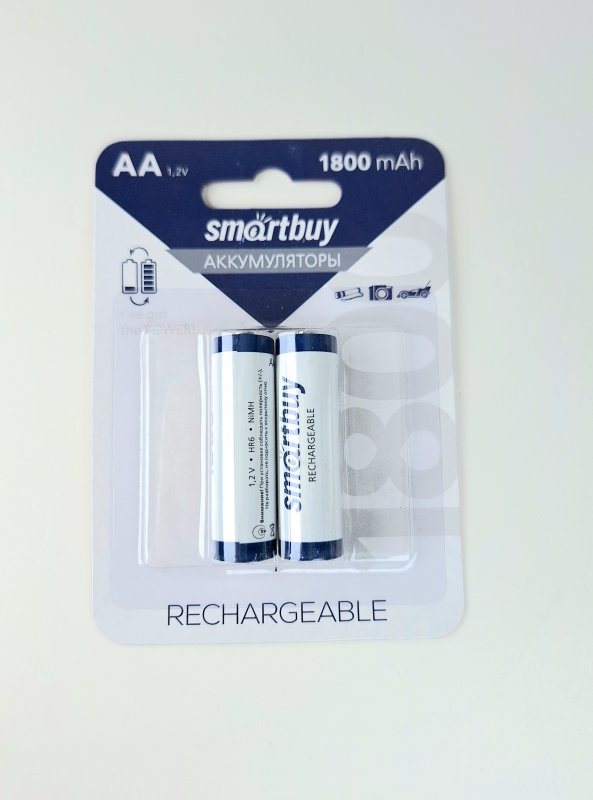 Аккумуляторная батарейка Smartbuy AA 1800mAh