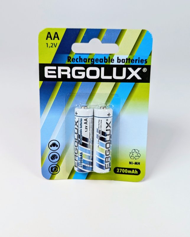 Аккумуляторная батарейка ERGOLUX AA 2700mAh