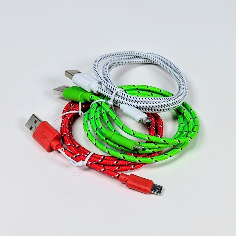 Шнур microUSB тканевый V123 1м