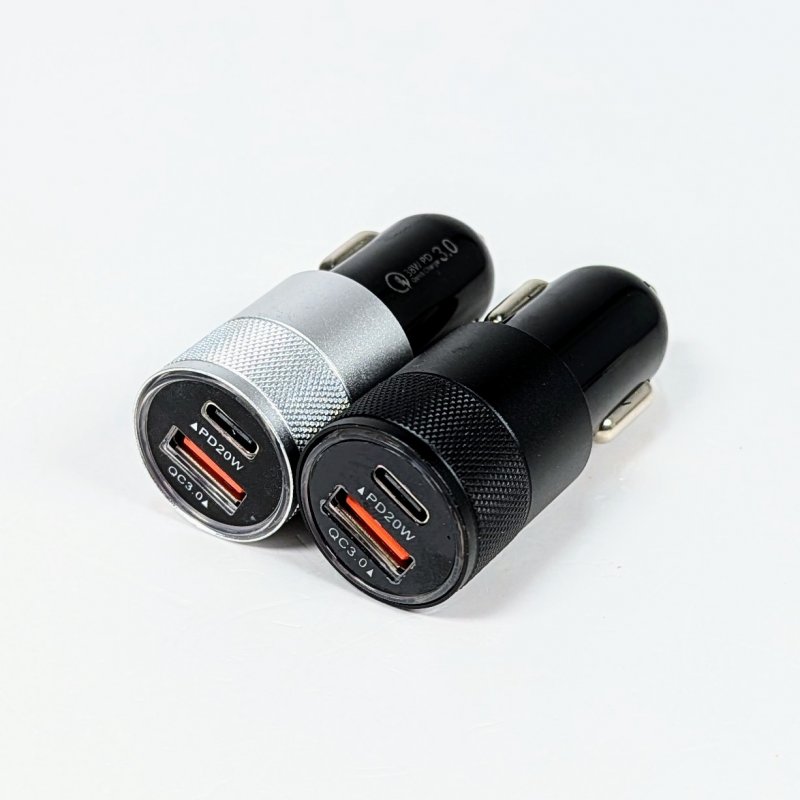 Переходник USB в прикуриватель на 1 вход +TypeC B WQS-Q28PDKC 38W 3A