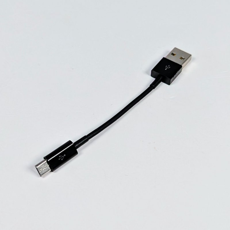 Шнур microUSB чёрный 10см