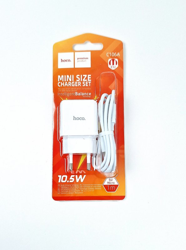 СЗУ microUSB hoco. C106A 2.1A
